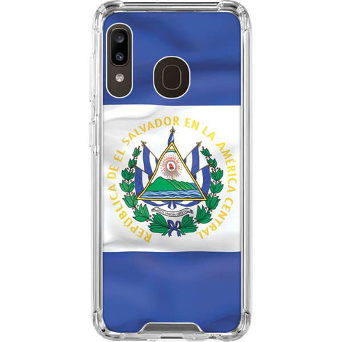 El Salvador Flag Galaxy A30 Clear Case